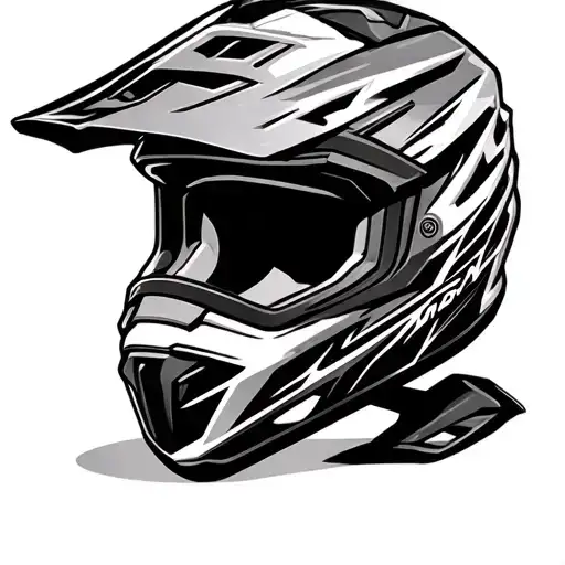 motocross helmet tattoo design idea