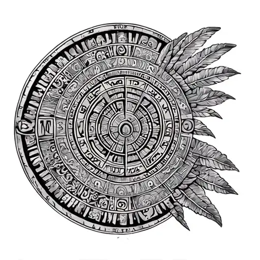 Mayan calendar tattoo design idea