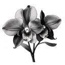 Cattleya Orchid tattoo design idea