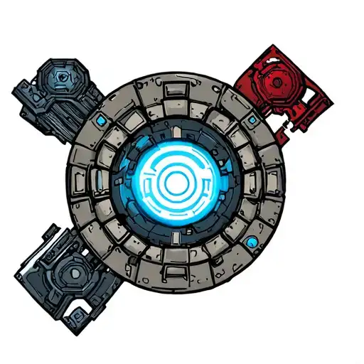 ironman arc reactor tattoo design idea