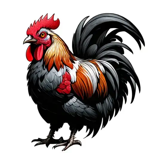 game-cock tattoo design idea