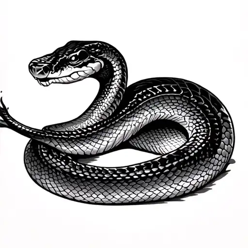 Snake wriggling year of birth 2001 tattoo design idea