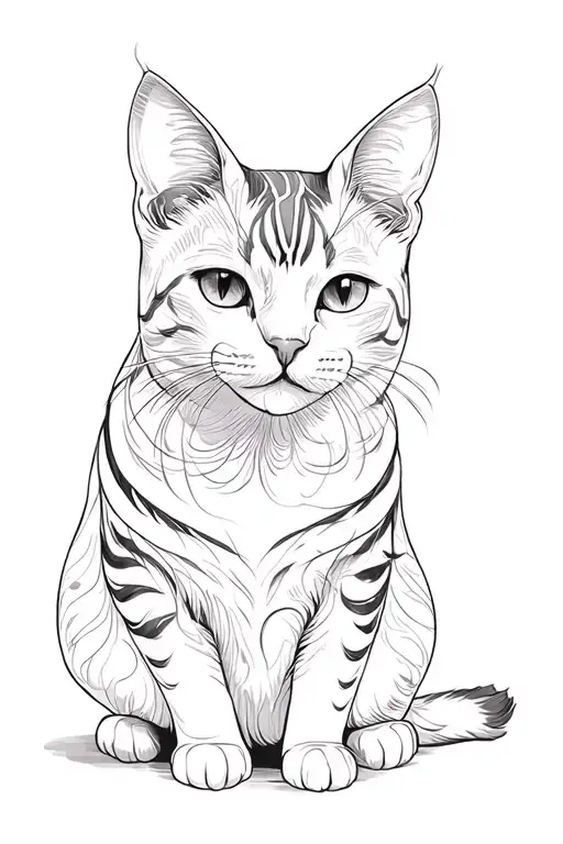 A cat of Thai breed tattoo design idea