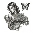 Bdsm classic and elegant tattoo design idea