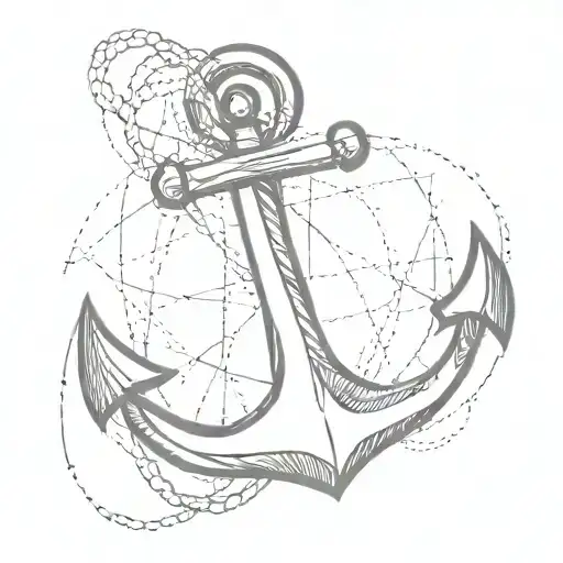 anchor connected tattoo design idea