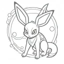 umbreon pokemon facade looking forward tattoo design idea