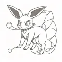 umbreon pokemon facade looking forward tattoo design idea