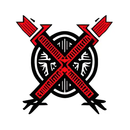 Wigan rugby league team logo reimagined as a geometric design tattoo design idea