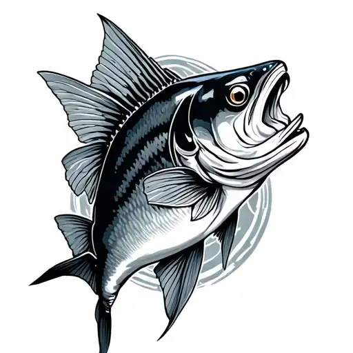 walleye tattoo design idea