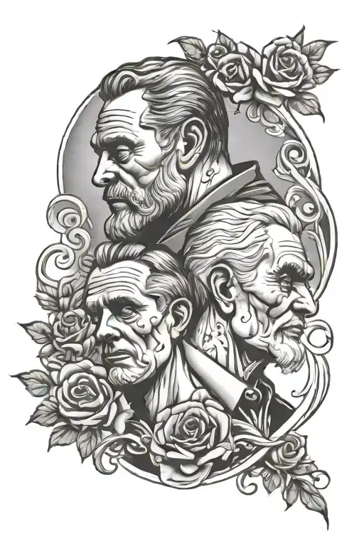 grief brother father tattoo design idea
