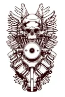 Mark 23.04.2009, Leonardo 14.08.2023 Harley Davidson evo engine, Harley Davidson motorcycle parts tattoo design idea