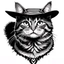 Cowboy Cat tattoo design idea