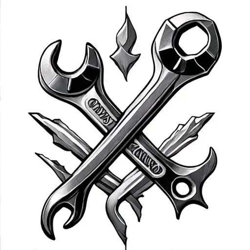 spanner tool tattoo design idea