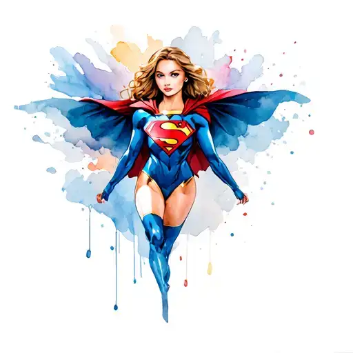 supergirl tattoo design idea