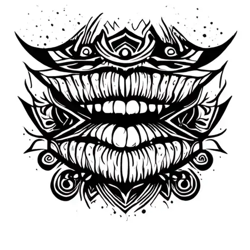 Throat tattoo design idea