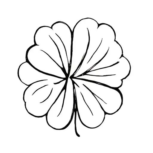 black five leaf clover tattoo design idea
