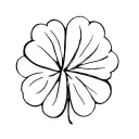 black five leaf clover tattoo design idea
