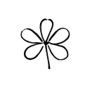 black five leaf clover tattoo design idea