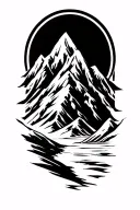mountains, beach,, exploring, tattoo design idea