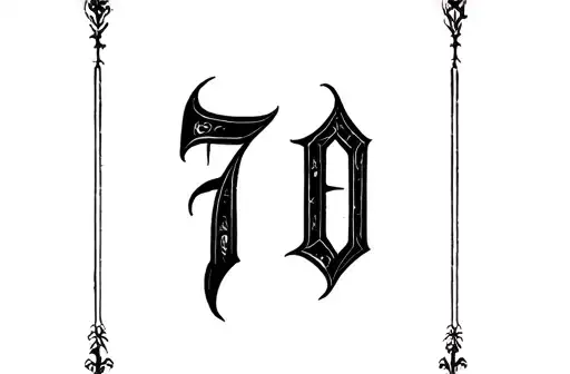 "70x7" tattoo design idea