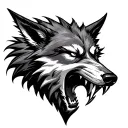 snarling wolf head tattoo tattoo design idea