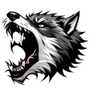 snarling wolf head tattoo tattoo design idea