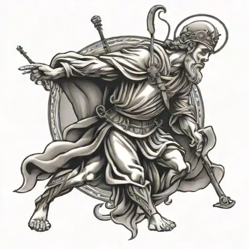 st Christopher patron Saint tattoo design idea