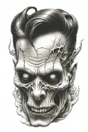 evil ghost tattoo design idea