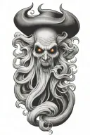 evil ghost tattoo design idea