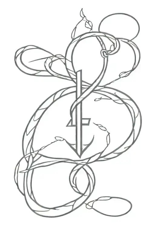 lifeline symbol incorporated tattoo design idea
