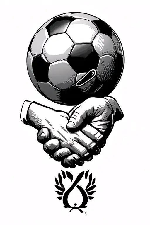 old soccer bal - fred perry logo - infinity symbol en 2 handshake tattoo design idea