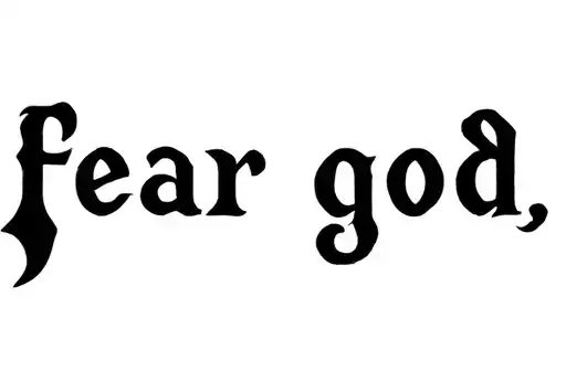 "fear god" tattoo design idea
