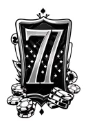 777 symbol within a casino gambling themed tattoo tattoo design idea