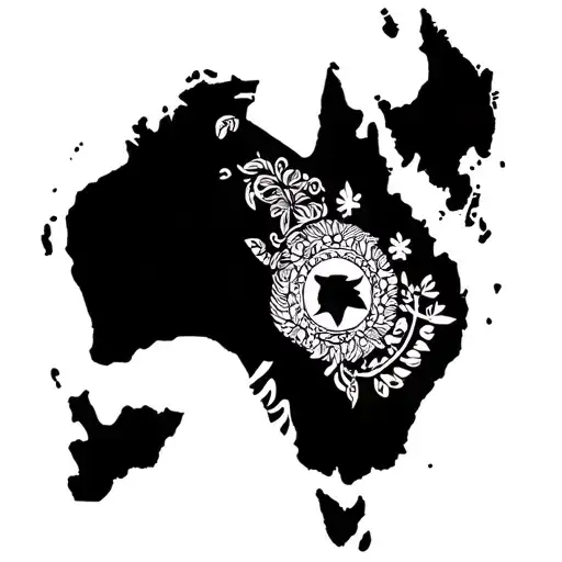 Make a tattoo of all the places I have lived: Korea, Australia, New Zealand, Brazil, Myanmar, Dubai, Saudi Arabia tattoo design idea