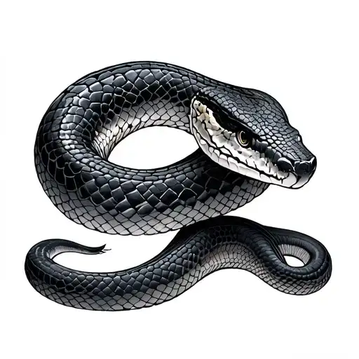 Snake shedding skin tattoo design idea