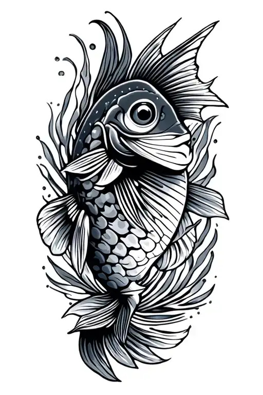 beach fish tribal outdoors tattoo design idea