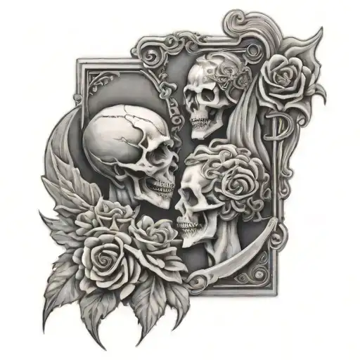 friends death monument tattoo design idea