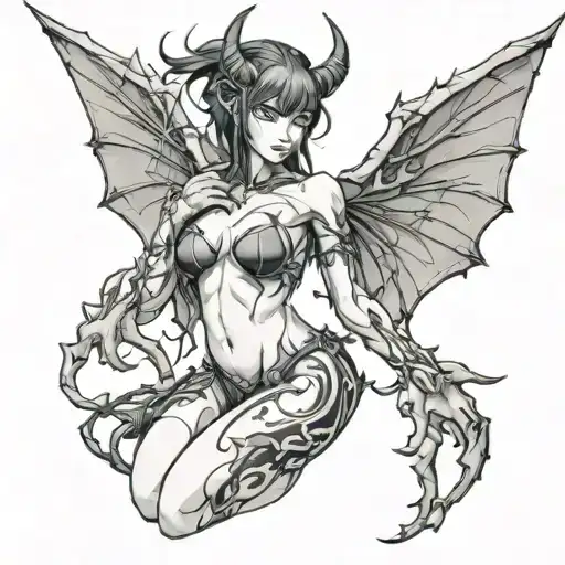 anime succubus tattoo tattoo design idea