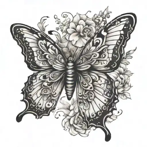 butterfly bohemian elegant tattoo tattoo design idea
