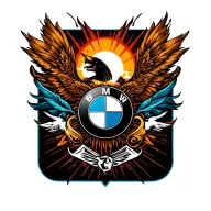 bmw logo incorporating elements tattoo design idea