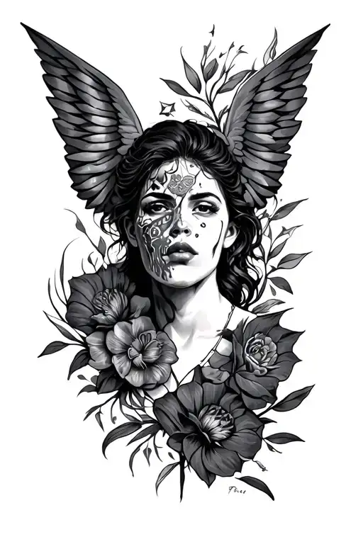 The tattoo must represent the violence, the rape I have undergone, the loss of my mother and my son. tattoo design idea