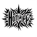 "Hotwife" jagged tattoo design idea