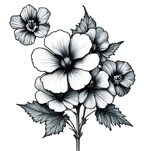 Geranium tattoo design idea