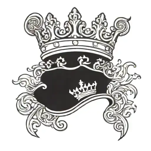 young prince crown tattoo design idea