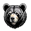 American traditional bear head tattoo design idea