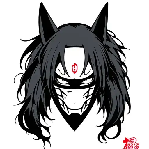 Itachi anbu mask tattoo design idea