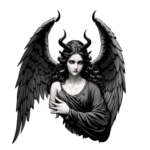 angel devil wrist tattoo tattoo design idea