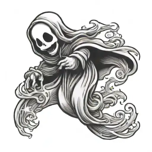 casper the ghost tattoo design idea