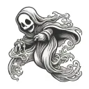 casper the ghost tattoo design idea