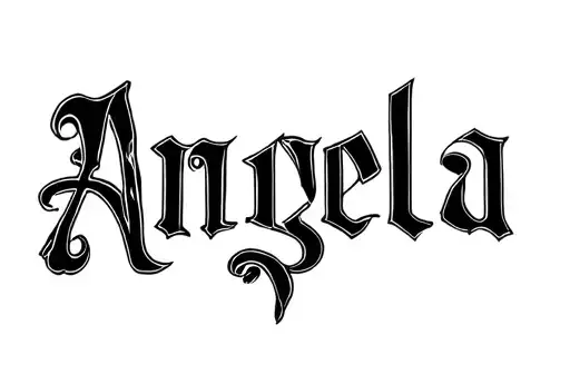 "Angela" tattoo design idea